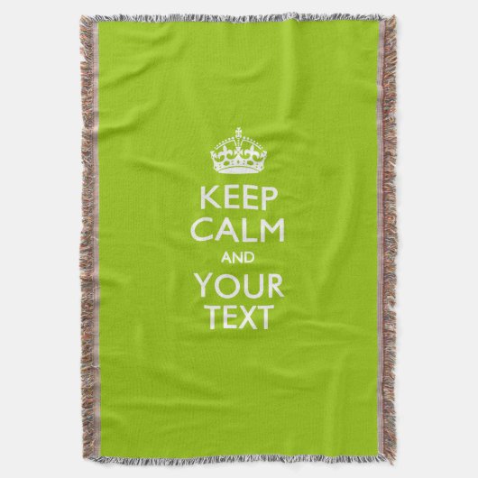 Couverture Android Vert Gardez Le Calme Et Votre Texte (devant Vertical)