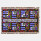 Couverture âne et oiseau dans la neige (Devant)