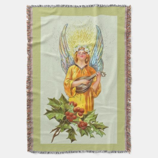 Couverture Ange avec houx et mandoline (devant Vertical)