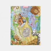 Couverture animale de flanelle de safari (Devant)