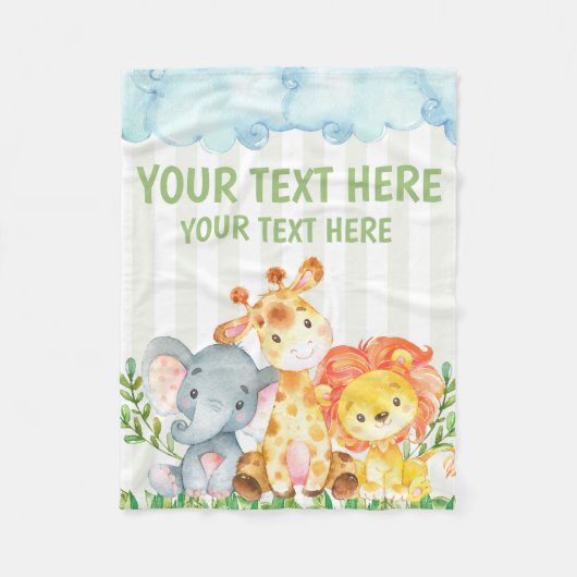 Couverture animale de jet de zoo de jungle de (Devant)