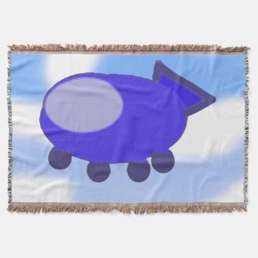 Couverture Anime Popcorn Bateau Spatial Bleu Nuages  (Devant)