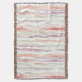 Couverture Anniversaire de rayures blanches rose melon lavand (devant Vertical)
