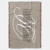 Couverture Anniversaire / Mariage Monogramme Vintage Rustique (devant Vertical)