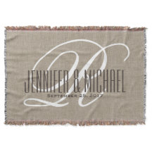 Anniversaire / Mariage Monogramme Vintage Rustique