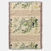 Couverture Antique Blackthorn Botanique Imprimé Fleur Berry (devant Vertical)