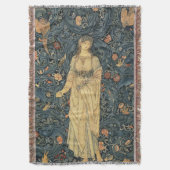 Couverture antique de jet de William Morris Flora (devant Vertical)
