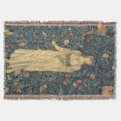 Couverture antique de jet de William Morris Flora (Devant)