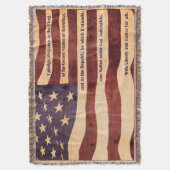 Couverture Antique drapeau américain avec serment d'allégeanc (devant Vertical)