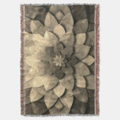 Couverture Antique Golden Mandala Art Fleur texturée (devant Vertical)