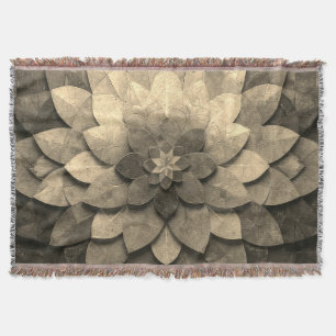 Couverture Antique Golden Mandala Art Fleur texturée
