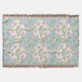 Couverture Apple Blossom sur Sky Blue et White Faux Patchwork (Devant)