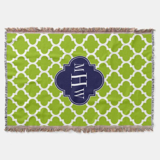 Couverture Apple Green Wt Moroccan #5 Navy 3 Monogram initial (Devant)