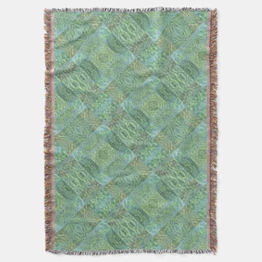 Couverture Aquamarine de chaume chic Boho (devant Vertical)
