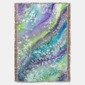 Couverture Aquarelle Abstraite de glace bleu citron (devant Vertical)