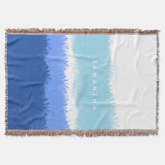 Couverture Aquarelle Abstraite moderne tons bleus (Devant)