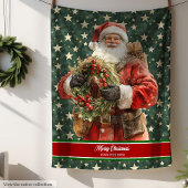 Couverture aquarelle avec Santa Claus Vintage