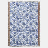 Couverture Aquarelle bleu motif floral (devant Vertical)