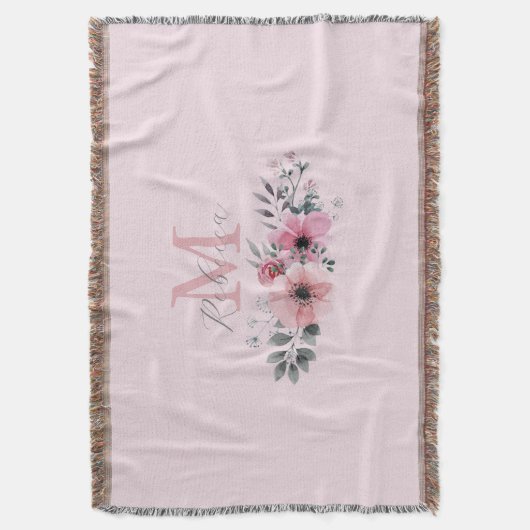 Couverture Aquarelle botanique chic rose pâle (devant Vertical)