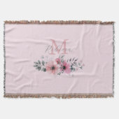 Couverture Aquarelle botanique chic rose pâle (Devant)