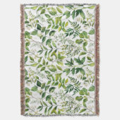 Couverture Aquarelle Botanique Vert feuilles (devant Vertical)