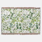 Couverture Aquarelle Botanique Vert feuilles (Devant)