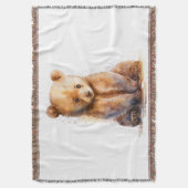 Couverture Aquarelle Brown ours bébé, assise Cute ours bébé (devant Vertical)