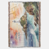 Couverture Aquarelle croquis Byron Bay Lighthouse Monogramme (devant Vertical)