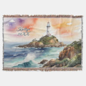 Couverture Aquarelle croquis Byron Bay Lighthouse Monogramme (Devant)