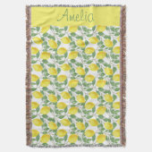 Couverture Aquarelle de citron motif nom de fille mignonne (devant Vertical)