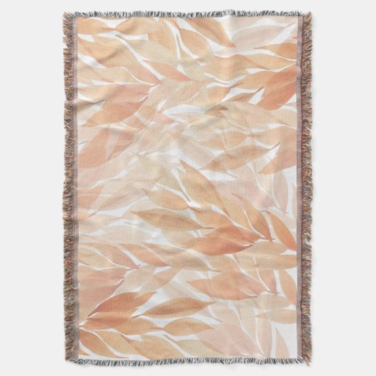 Couverture Aquarelle de feuillage transparent Terracotta (devant Vertical)