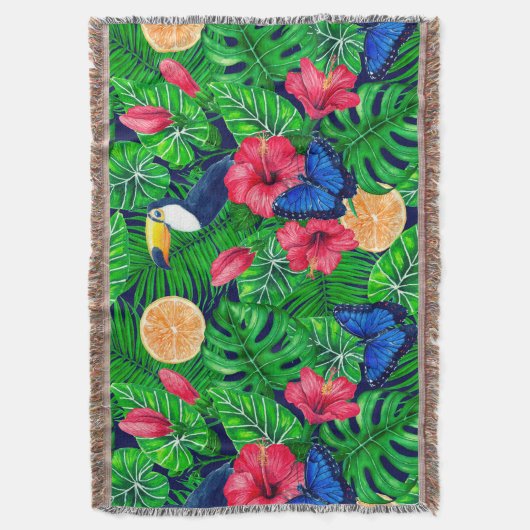 Couverture Aquarelle de jardin toucan et tropical (devant Vertical)