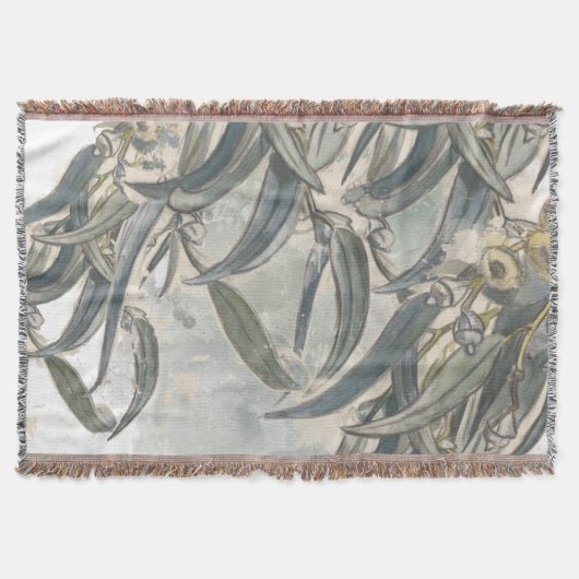 Couverture Aquarelle Eucalyptus Verdure Feuille (Devant)