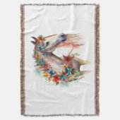 Couverture Aquarelle Fleur Boho Horse Pastel (devant Vertical)