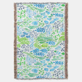 Couverture Aquarelle fleurie doodles blanc (devant Vertical)