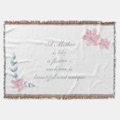 Couverture Aquarelle Floral belle mère Citation (Devant)