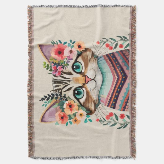 Couverture Aquarelle florale de chats mignons (devant Vertical)