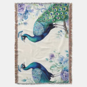 Couverture Aquarelle florale Peacock (devant Vertical)