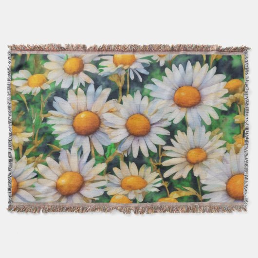 Couverture Aquarelle Jardin Fleurs Faisy (Devant)