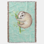 Couverture Aquarelle Joyeuse Sloth (devant Vertical)