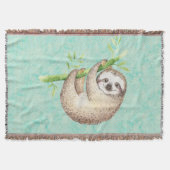 Couverture Aquarelle Joyeuse Sloth (Devant)