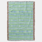 Couverture Aquarelle moderne Bleu stries sur vert (devant Vertical)