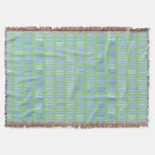 Couverture Aquarelle moderne Bleu stries sur vert (Devant)