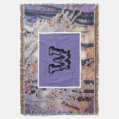 Couverture Aquarelle moderne des arbres enneigés colorés (devant Vertical)