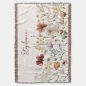 Couverture Aquarelle monogramme Fleur sauvage Joli Floral (devant Vertical)