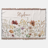Couverture Aquarelle monogramme Fleur sauvage Joli Floral (Devant)