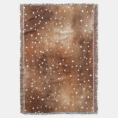 Couverture Aquarelle Pointe Polka dans café Brown et blanc (2 (devant Vertical)