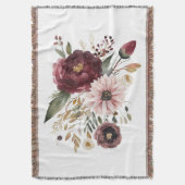 Couverture Aquarelle rose du Maron Burgundy Botanique Florale (devant Vertical)