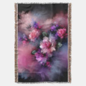 Couverture Aquarelle Rose rose et violet Dreamy (devant Vertical)