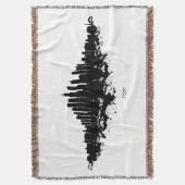 Couverture Aquarelle Skyline de Chicago noir et blanc (devant Vertical)